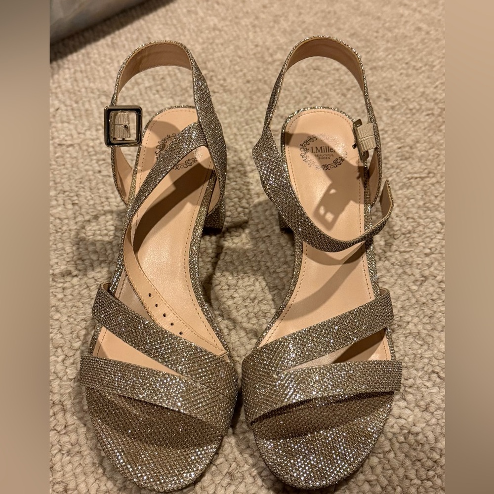 Gold Strappy Women's Sandals